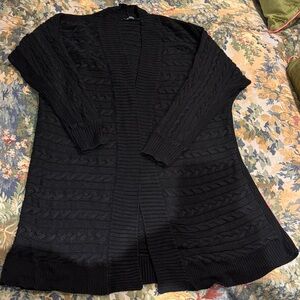 Ralph Lauren Black Cable Knit Cardigan